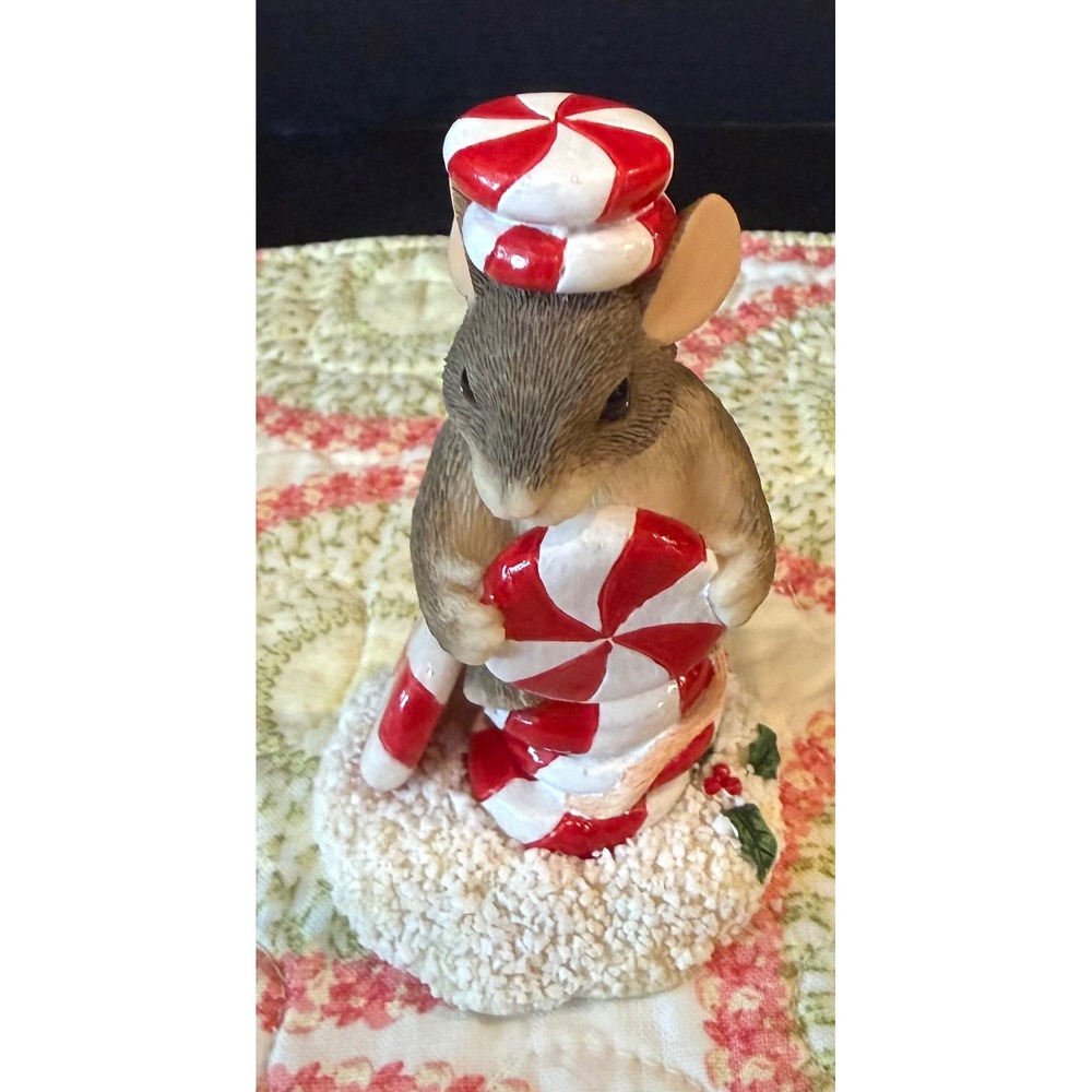 Charming‎ Tails Fitz Floyd Figurine Stack-O-Sweeties Peppermint 98/209